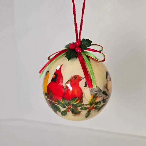 Bird Themed Christmas Ornament Crafts Lot Cardinal Dove Birdhouse Nest Holiday - Picture 15 of 16